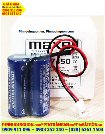 Maxell 2CR17450; Pin nuôi nguồn Maxell 2CR17450 lithium 3v 5200mAh (2 viên ghép đôi) chính hãng, Xuất xứ NHẬT 